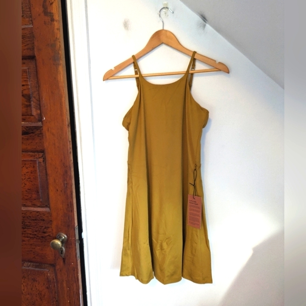 GIRLFRIEND COLLECTIVE Naomi Strappy Workout Compression Dress NEW Size L